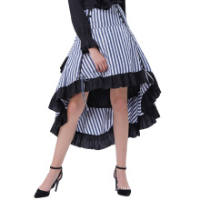 Belle Poque Striped gesammelten Steampunk Vintage Gothic Style High-Low Rock BP000345-1